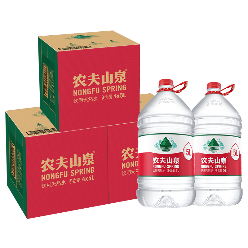 88VIP：NONGFU SPRING 农夫山泉 饮用天然水 5L*4桶*3箱 105.17元