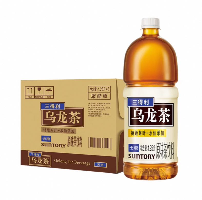 三得利 无糖 乌龙茶饮料1250ML*6瓶 40.6元