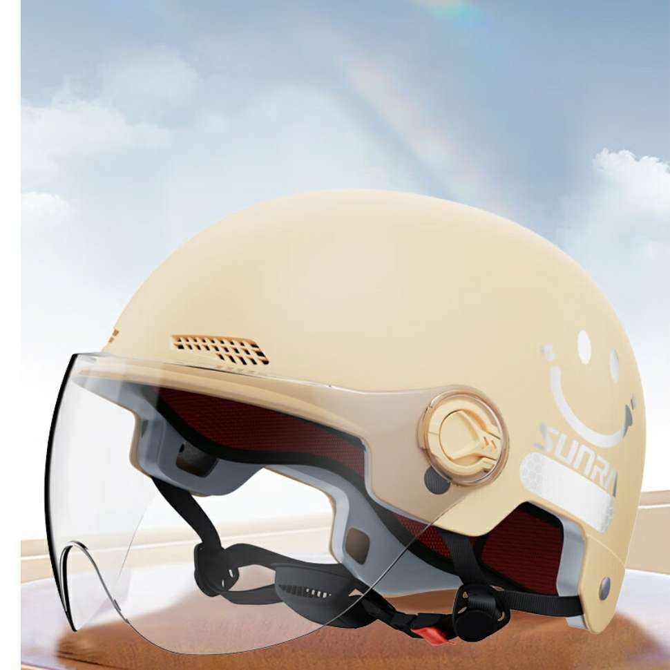plus会员：新日 SUNRA3C认证新国标电动车头盔 3C国标【灰色+高清短镜】 13.51元