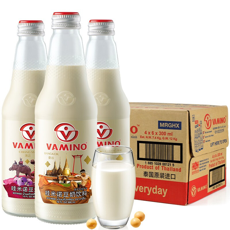 VAMINO 哇米诺 豆奶巧克力味300ml*6瓶 23.4元