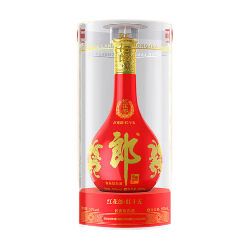 郎酒红花郎十五（15）酱香型白酒 53度 500mL 1瓶 单瓶装 416.95元（需领券）