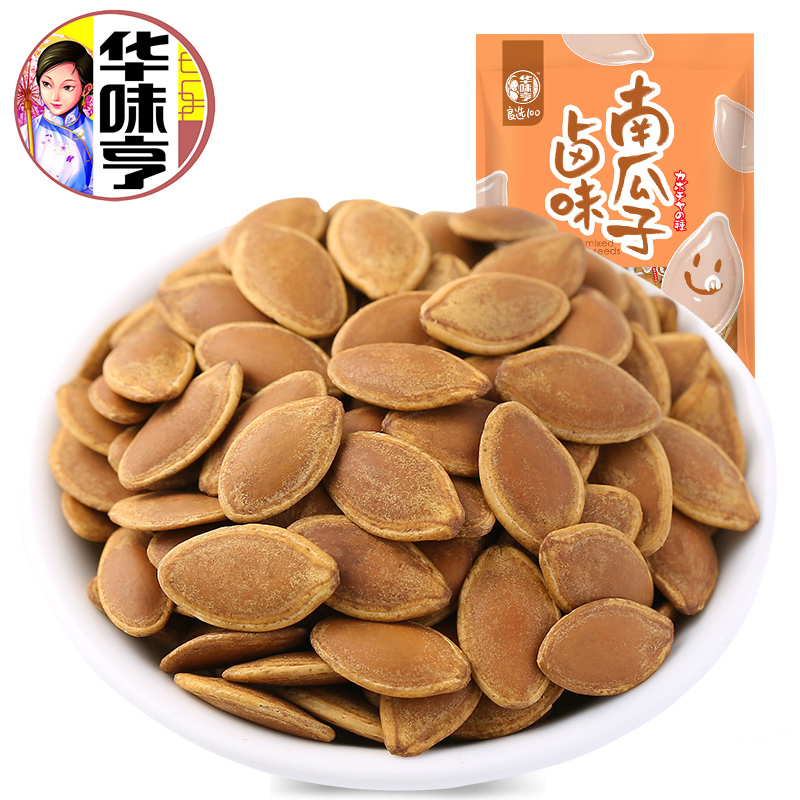 华味亨 _南瓜子500g纸皮盐焗/卤味熟瓜籽仁五香小包装零食 15.9元