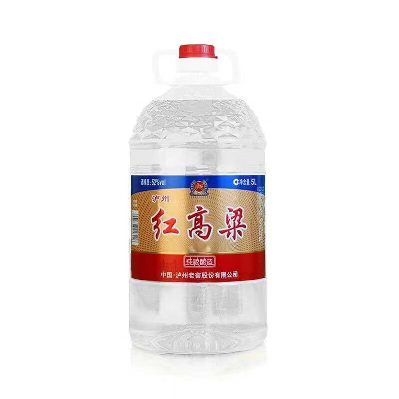 泸州老窖 泸州红高粱酒 52%vol 浓香型 5L桶装 99.4元（需买2件，需用券）