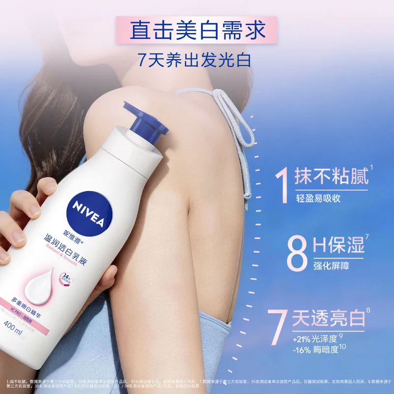 妮维雅 烟酰胺2代大白瓶美白身体乳400ml 23.77元 - 线报酷