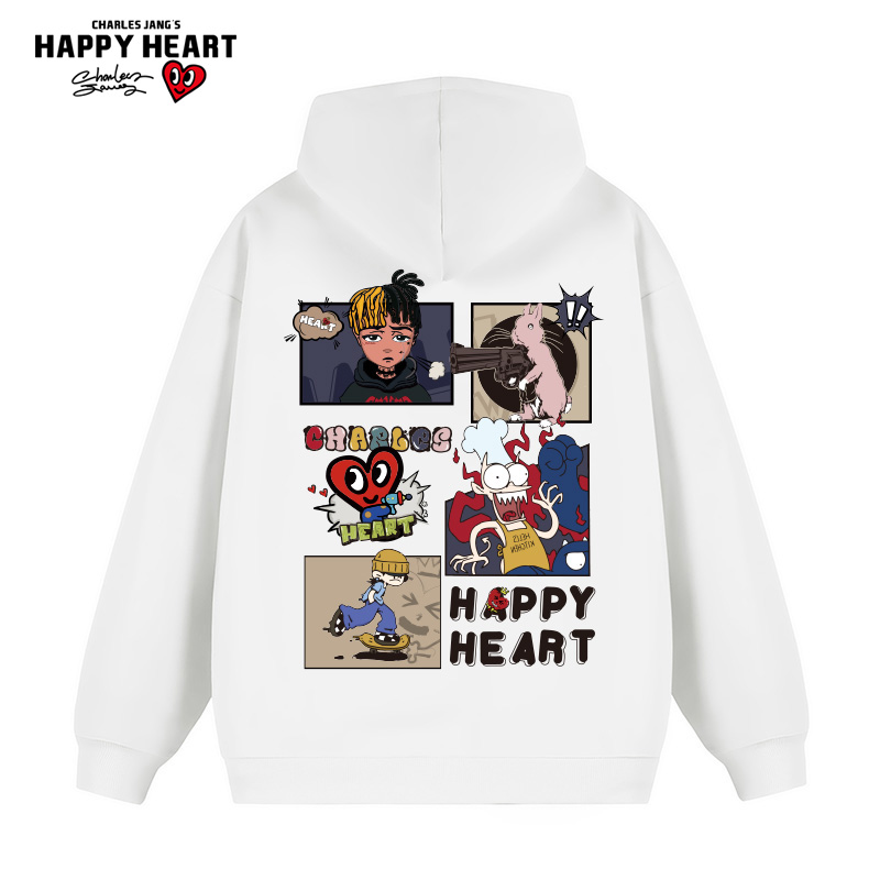 查尔斯桃心 CHARLES JANG'S HAPPY HEART 男士连帽卫衣 231583JTCH33068GT112 109元（需用