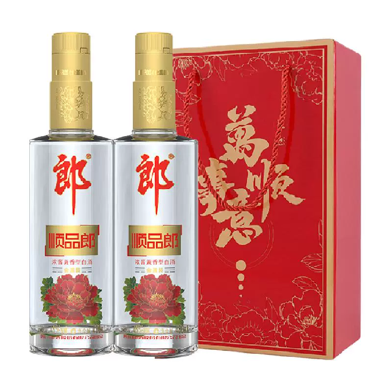 LANGJIU 郎酒 顺品郎金盖浓酱兼香型白酒45度480ml*2瓶 ￥158