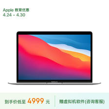 Apple 苹果 2020款MacBookAir13.3英寸M1(8+7核) 8G256G银色轻薄笔记本电脑MGN93CH/A ￥496