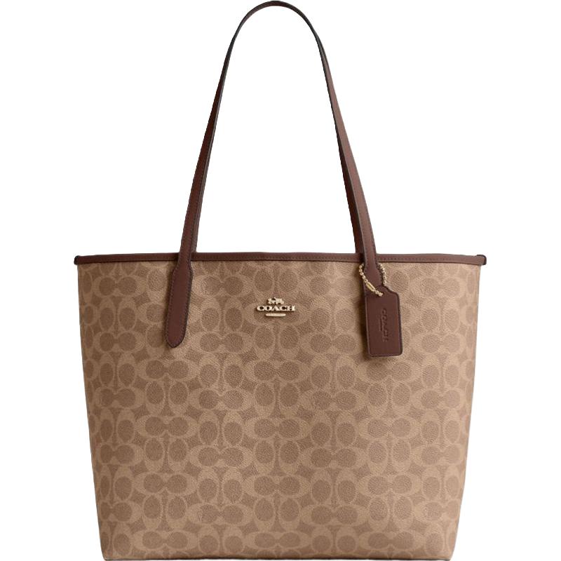 COACH 奥莱款女士City23老花单肩手提包迷你托特包CN733 1390元（需用券）