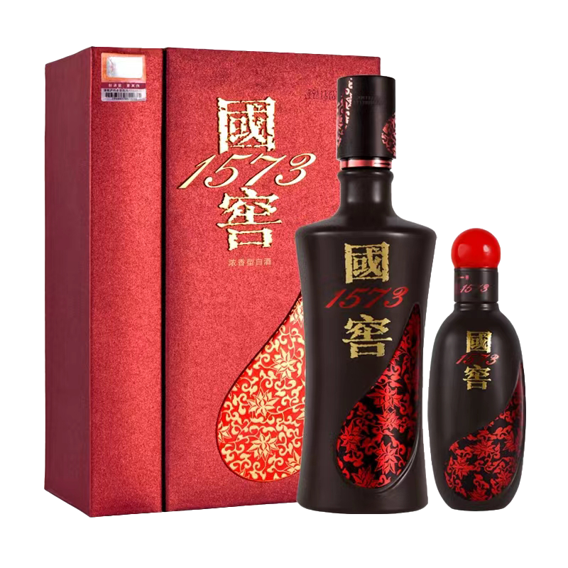 京东百亿补贴：泸州老窖 国窖1573 君雅52度浓香型白酒 500ml+100ml 2瓶礼盒装 89