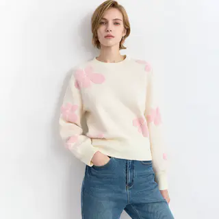 LILY 女装浪漫通勤立体提花套头针织衫 249.85元 - 86线报 LILY 女装浪漫通勤立体提花套头针织衫 249.85元 - 86线报
