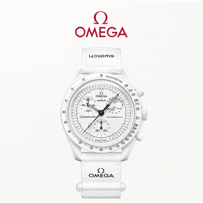 OMEGA 欧米茄 斯·沃琪S·WATCH联名款史努比月相探测任务 SO33W700 3899元包邮（需