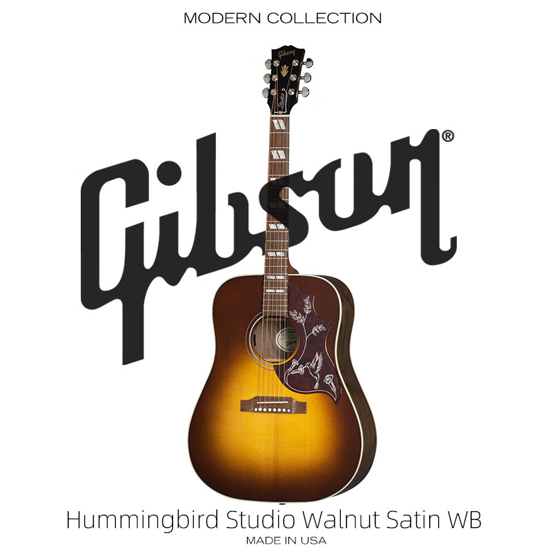 Gibson 吉普森民谣吉他蜂鸟Hummingbird Studio Walnut日落渐变电箱美产 17345.6元（需