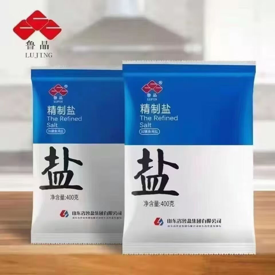 鲁晶 盐加碘盐无污染盐巴炒菜提味增鲜盐巴400g*7袋 6.9元 - 线报酷