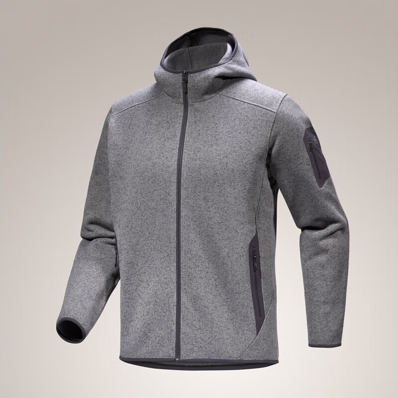 ARC'TERYX 始祖鸟 COVERT HOODY 户外男子抓绒衫连帽夹克男外套 空间灰 L Void-Heather