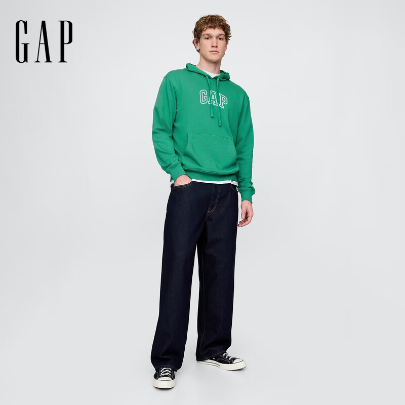 Gap 男女装2025春季logo抽绳连帽口袋卫衣休闲上衣美版 167元（需用券）