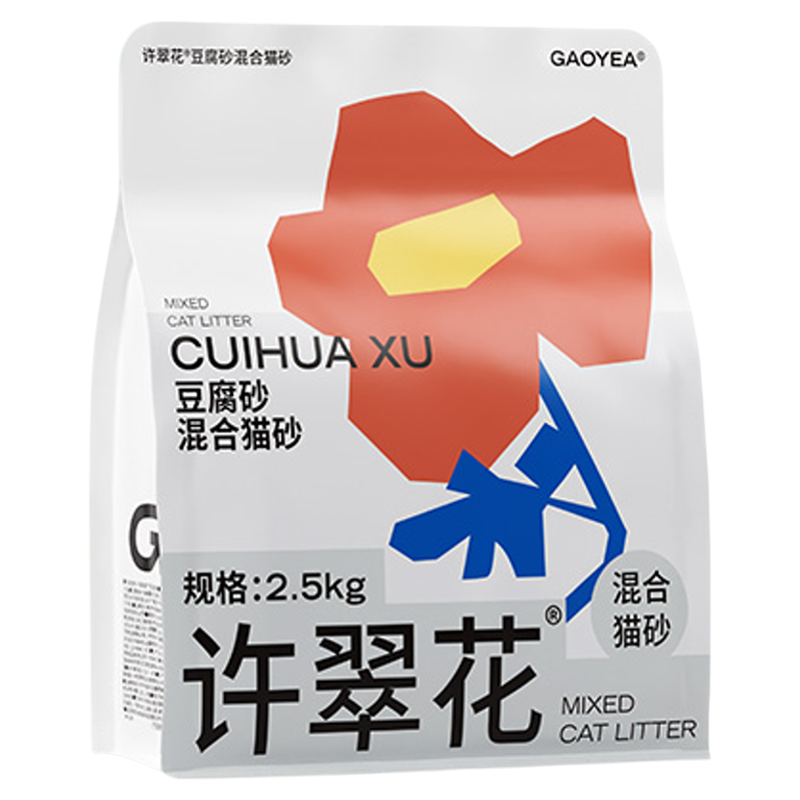 许翠花 豆腐混合猫砂 2.5kg*2袋 ￥31.9