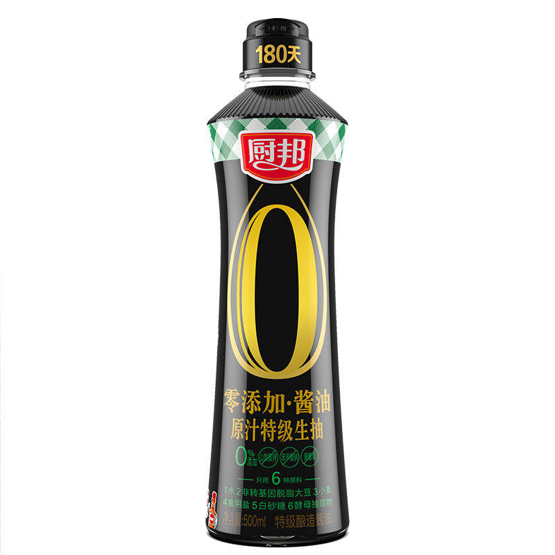 88VIP：厨邦 零添加酱油 500ml 6.95元