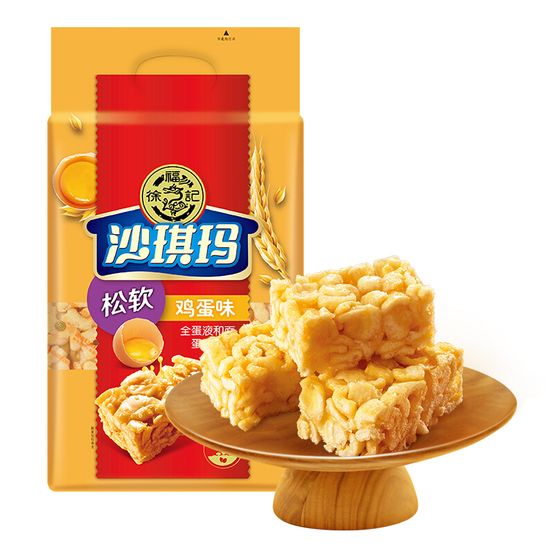 徐福记 沙琪玛 松软鸡蛋味 526g 8.52元（需用券）