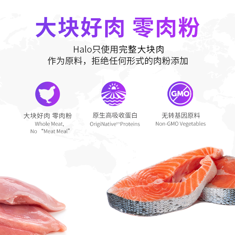 HALO 自然光环 鱼肉成猫粮10磅 274.55元（需用券）