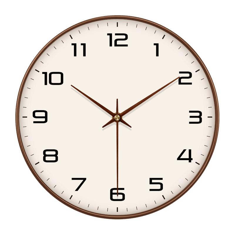 移动端、京东百亿补贴：京东京造 木语系列挂钟 35cm/14英寸摩卡棕 35.9元