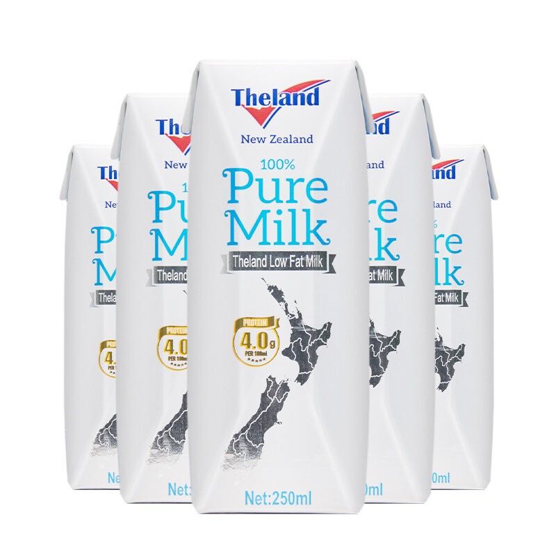 Theland 纽仕兰 4.0g蛋白质高钙低脂纯牛奶礼盒250ml*12 新西兰进口 41.05元