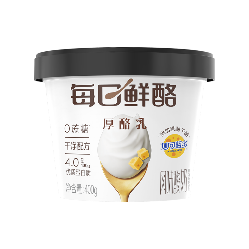 限四川：蒙牛 每日鲜酪希腊酸奶 原味风味酸奶 400g*4件 6.9元/件（共27.6元）