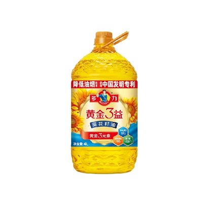多力 黄金3益 葵花籽油 物理压榨 4L 54.56元