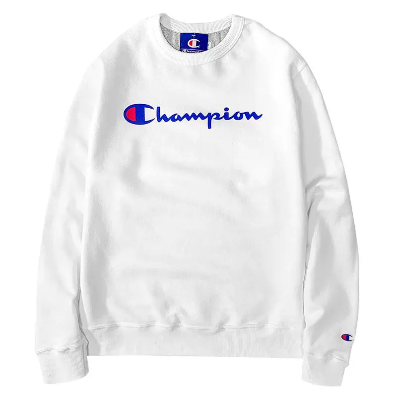 Champion 冠军网球穿搭印花运动宽松圆领加绒卫衣男女 ￥113.05