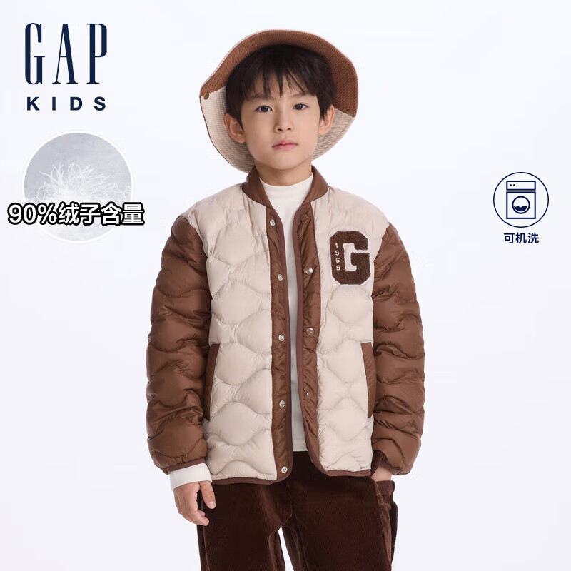 Gap 盖璞 男女童2024秋季新款小立领641840波浪绗线羽绒服 152.91元（需用券）