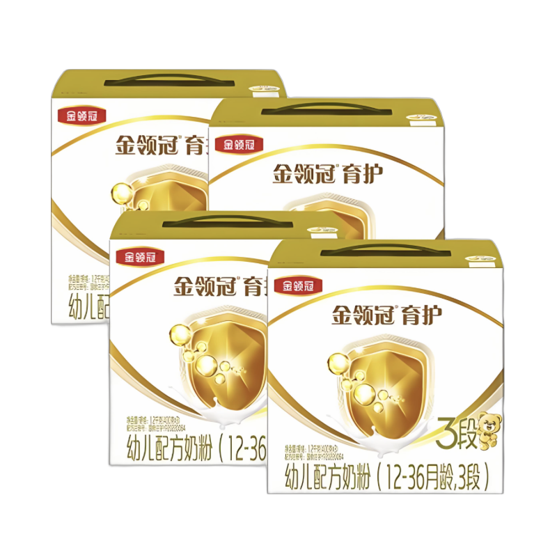 国家补贴：金领冠 伊利金领冠育护3段1-3岁婴幼儿奶粉1.2kg×4 441.59元