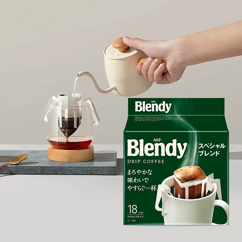 AGF 临期麦德龙日本AGF Blendy挂耳式咖啡18杯滤袋进口现磨咖啡粉无 32.43元（需