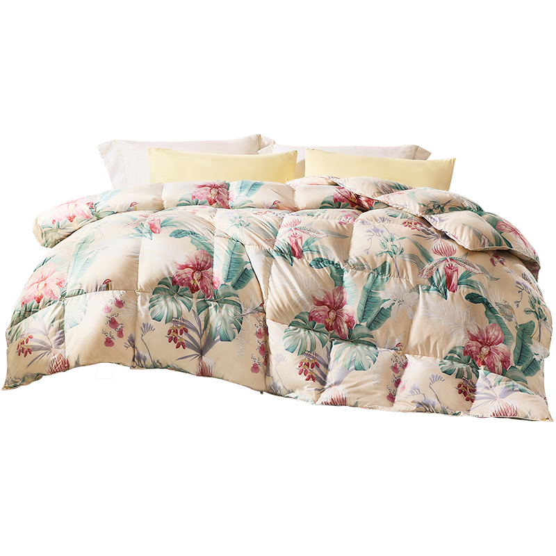 富安娜 羽绒被70%白鹅绒被子 冬季双人冬被芯 1100g填充230×229cm苏幕遮 899元