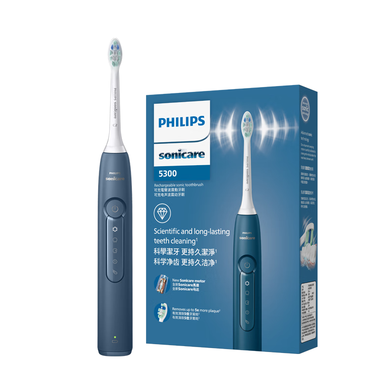 再降价、双11狂欢、PLUS会员：PHILIPS 飞利浦 电动牙刷钻石3系 HX5181/02星云蓝 H