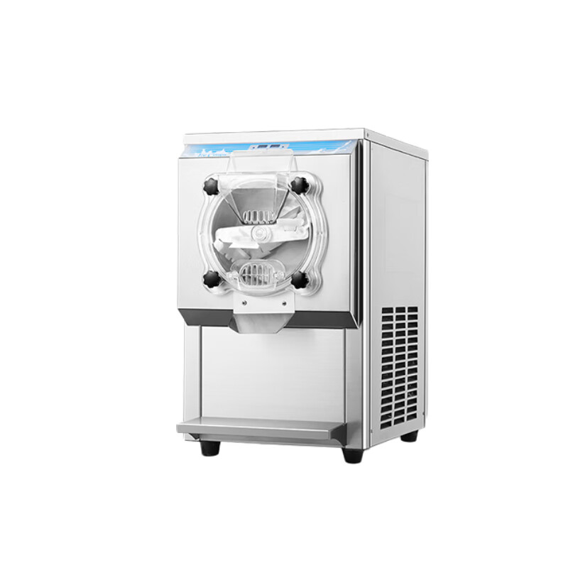 QKEJQ台式硬冰淇淋机硬质冰激凌机意大利雪糕机自动出料不锈钢 台式卧缸自