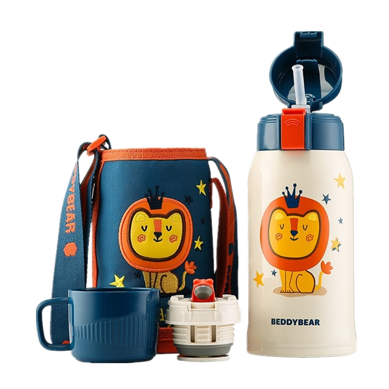 BEDDYBEAR 杯具熊 3D浮雕复古狮子 儿童保温杯316不锈钢600ml 123元（需买2件，需