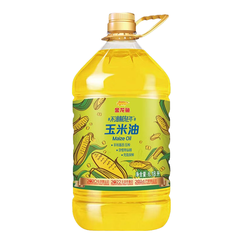移动端、京东百亿补贴：金龙鱼 不油腻轻年 非转基因玉米油 6.18L 55.4元