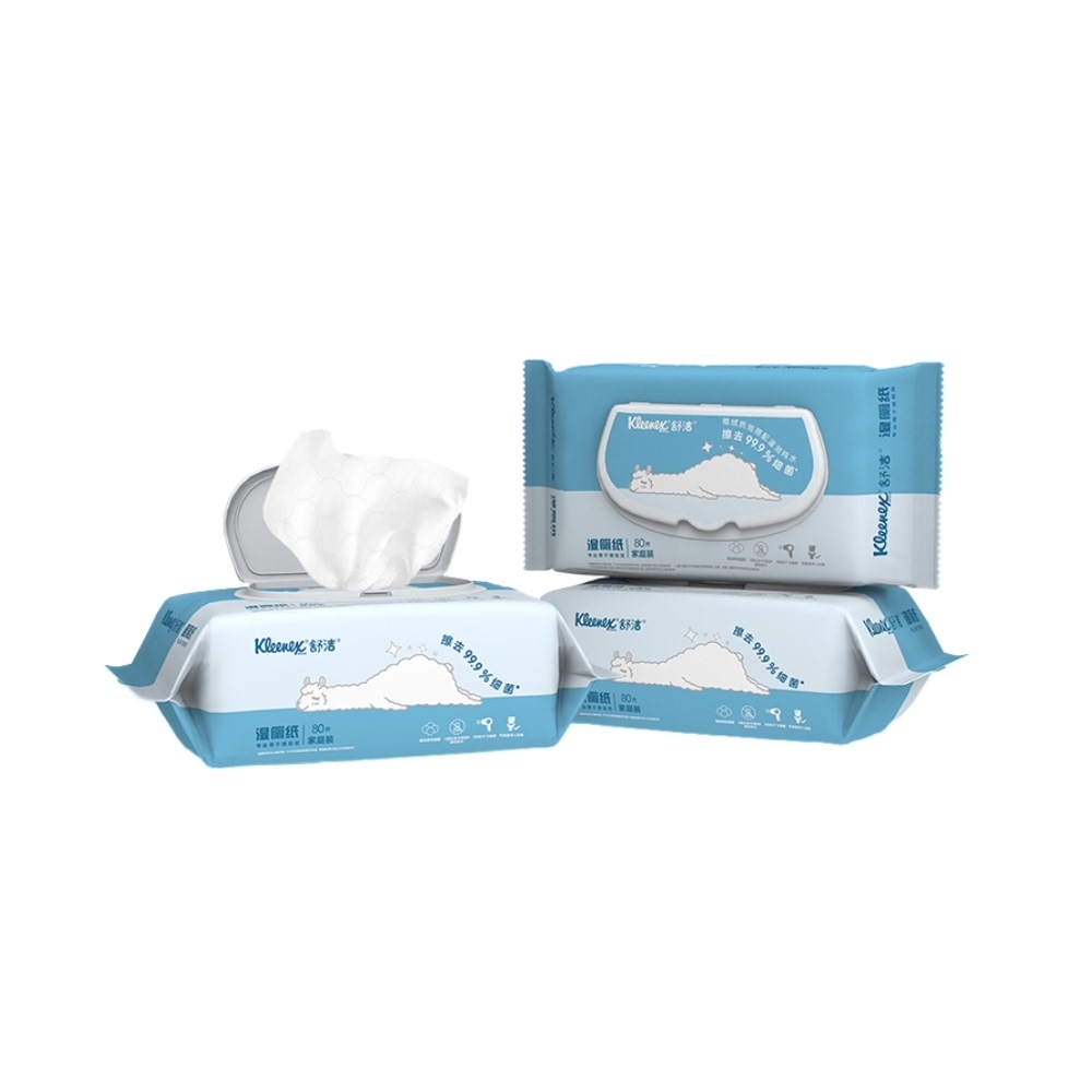 88VIP：Kleenex 舒洁 湿厕纸 80P*3包 22.55元（需用券）