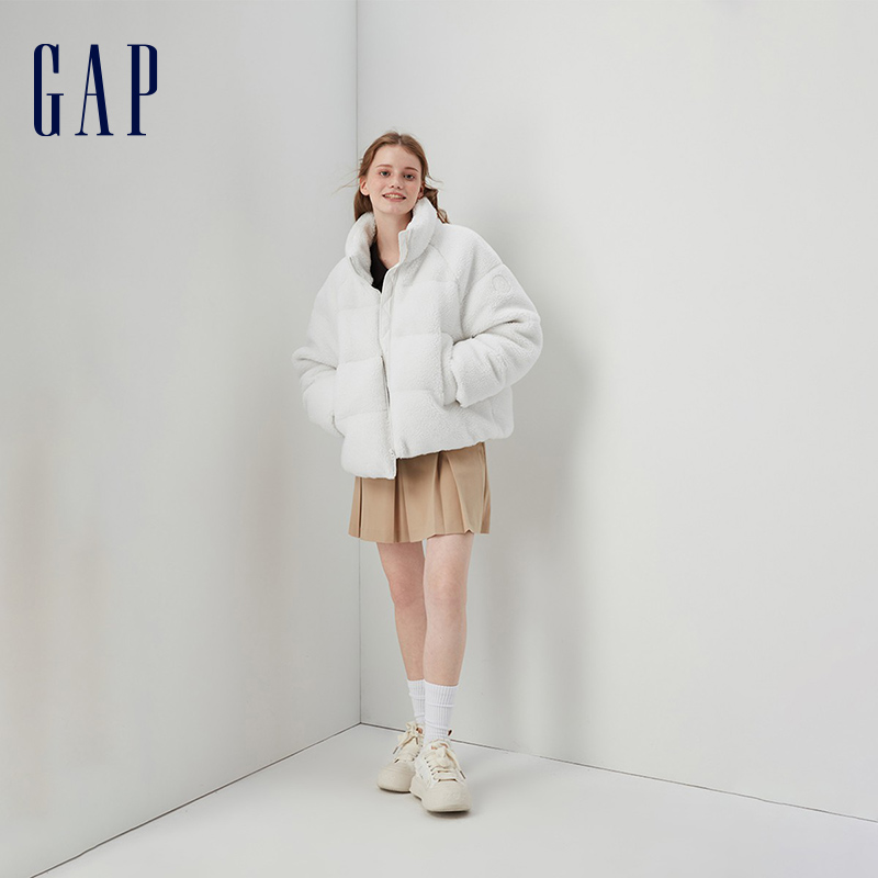 Gap 盖璞 女装秋季远红外发热保暖仿羊羔绒羽绒外套720897 348.65元（需用券）