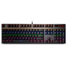 RAPOO 雷柏 V500PRO 104键 有线机械键盘 黑色 雷柏红轴 混光 99元