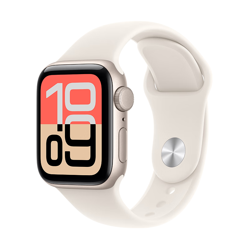 国家补贴：Apple Watch SE 3 智能手表 GPS版 40mm 星光色铝金属表壳 星光色运动型