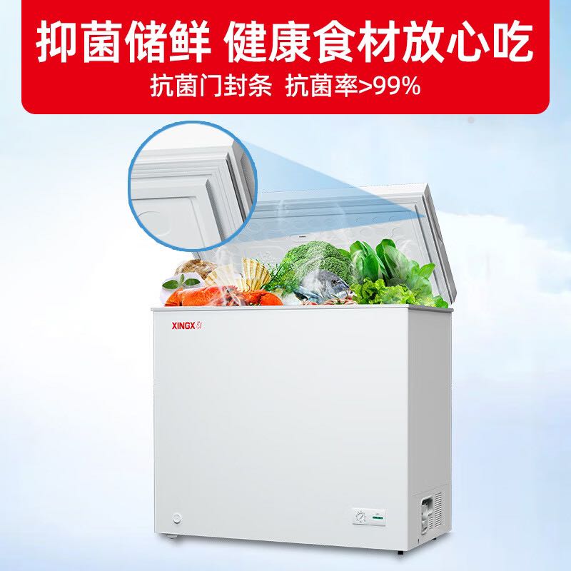 XINGX 星星 200升家用商用减霜净味冰柜 冷藏冷冻转换冷柜 749元（需用券）