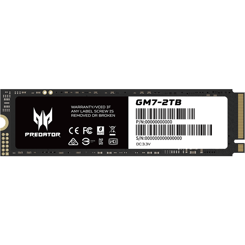 宏碁掠夺者（PREDATOR）2TB SSD固态硬盘 M.2接口 NVMe PCIe 4.0读速7200MB/s 765.16元