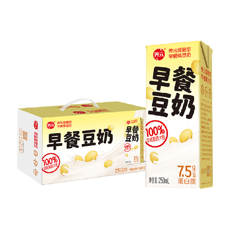 养元 六个核桃早餐豆奶调制豆乳250ml*24盒