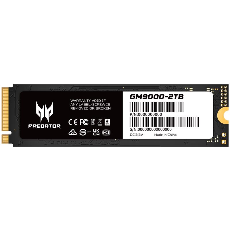 宏碁掠夺者 神舆系列 GM9000 NVMe M.2 固态硬盘 2TB（PCI-E5.0） 1379.1元