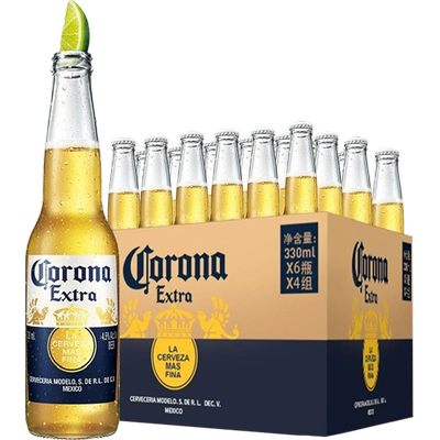 需首购：Corona/科罗娜 啤酒 11.3° 墨西哥风味拉格 整箱批发 330ml*12瓶 73元包