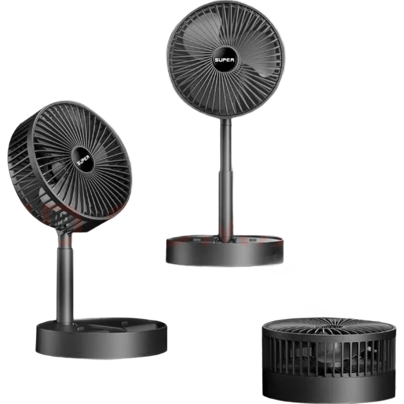 小程序：电风扇家用桌面风扇新款折叠伸缩台扇 直插款-黑色绿色随机发 1.9