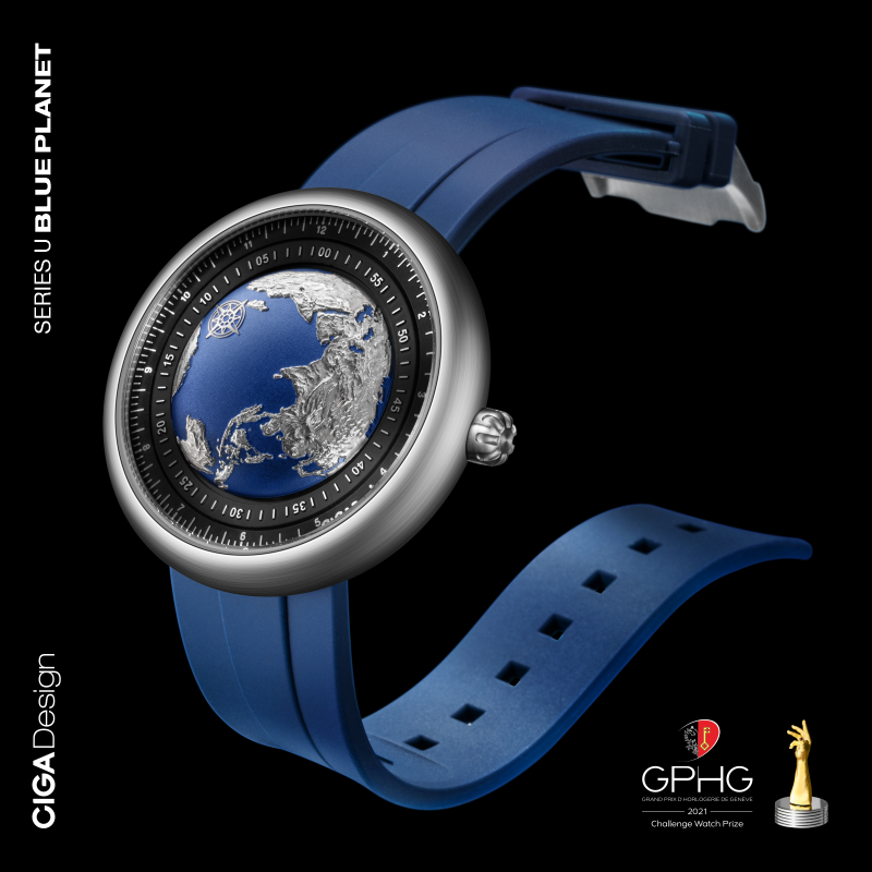 CIGA Design 玺佳 机械表 U系列蓝色星球 男士手表 5999元包邮（需用券）