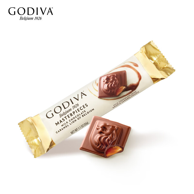 GODIVA 歌帝梵 焦糖味牛奶巧克力条 32g休闲零食喜糖伴手礼下午茶 9.41元