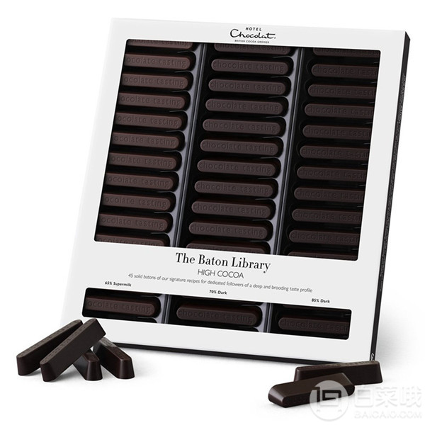 英国高端巧克力品牌，Hotel Chocolat 巴顿图书馆 高可可含量巧克力棒盒装 365g184.08元（可3件92折）
