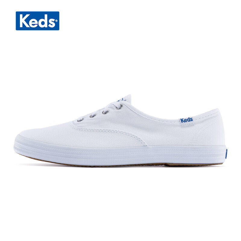 Keds 小白鞋常青款帆布鞋女款小白鞋休闲百搭复古板鞋WF34000 白色 37 79.9元（
